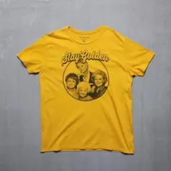 メンズXL【A品】GoldenGirls USA古着ムービーTシャツ黄色2053