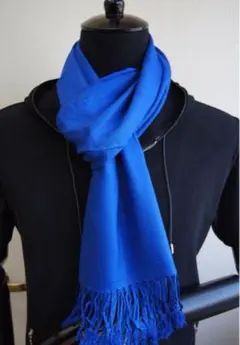 ★カシミヤ100％★マーロ マフラー ストール ロイヤルブルー 大判 リブ 楽天市場】カシミア100% カシミヤ100％マフラー（ロイヤルブルー