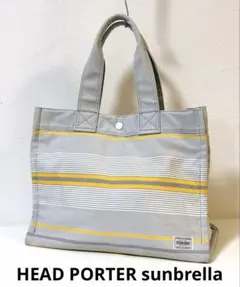 HEAD PORTER sunbrellaトートバック　ボーダー