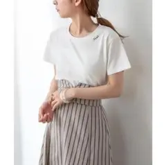 【mystic】フロント刺繍Tシャツ