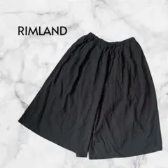 【リムランド】RIMLAND ガウチョパンツ ウエストゴム ゆったり 大きめ F