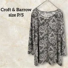 Croft & Barrow 【P/S】ペイズリー柄五分袖チュニック