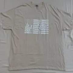 古着 Freedom 星条旗風デザインTシャツ ベージュ XL