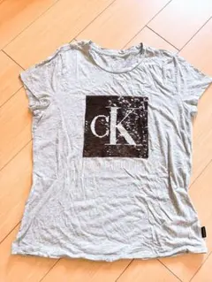 Calvin Klein Jeans グレー Tシャツ XL レディース