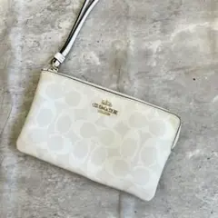coach ポーチ シグネチャー 小物入れ ホワイト