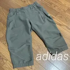 【adidas】7部丈 カーキ ワークパンツ Mサイズ