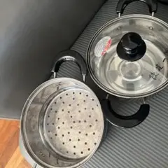 陳建一 ステンレス蒸し器付き鍋 20cm