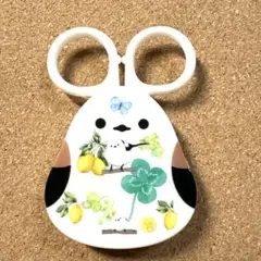 5982☆ シマエナガ　ミニハサミ　マグネット付　レジン　ハンドメイド