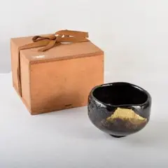 茶道具　京焼　富士山絵　黒楽茶碗　時代箱付　V　R5908 m14341124590_1.jpg?1686898271