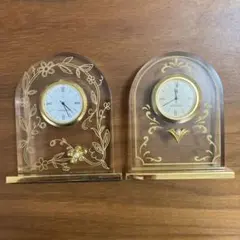 Mikimoto 花柄置時計 2個セット