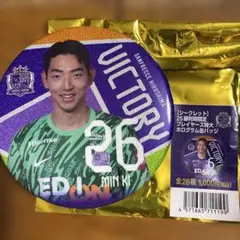 サンフレ　勝利時限定　特大ホログラム缶バッジ　26 チョン・ミンギ