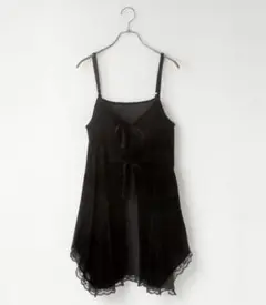 LOWRYSFARM ２ＷＡＹカットベロアミニワンピース