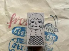 日本製 ウッドスタンプ ほっぺにハート