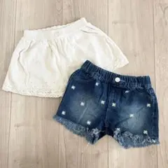 【90cm】ショートパンツ2点セット