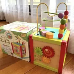 木製知育玩具 ビーズ遊び・形合わせ　木のおもちゃ