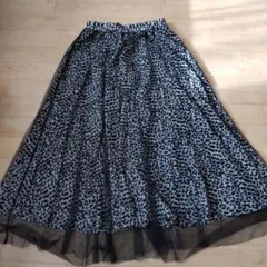 レオパード柄チュールスカート