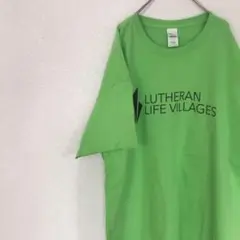 USA古着 lutheran オーバーサイズ Tシャツ 黄緑