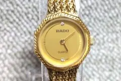 【稼働品】RADO レディース腕時計 クォーツ ゴールドカラー