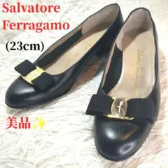 Salvatore Ferragamo (23) ヴァラリボン フラットパンプス