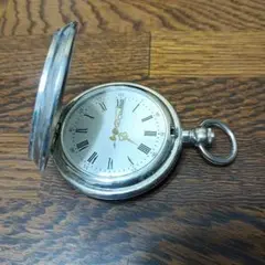 懐中時計 ホワイト文字盤 ゴールド針