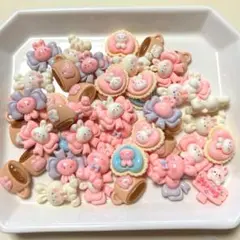ウサギのデコパーツ50個セット, おまとめ買いがお得♡50円引き～♪