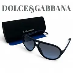 美品✨DOLCE&GABBNA D&G サングラス　ティアドロップ　ブルー 2025年最新】D&G ／ Dolce＆Gabbana フレーム形：ティアドロップ