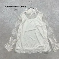 a2007＊SILVERMINT SUGAR レースブラウス　白【M】タグ付き
