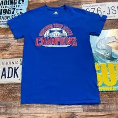 adidas Tシャツ　ブルー　S