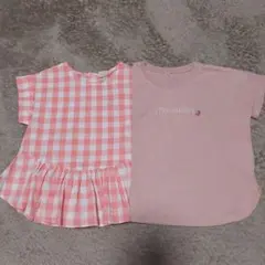 ストロベリー刺繍 フリルTシャツ 100 ピンク　女の子　可愛い