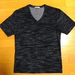【極美品‼️】HIGH STREET ダークブルー Vネックニット Tシャツ　M