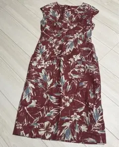 【再値下げ】マジュン　ワンピース　かりゆし　赤　夏服