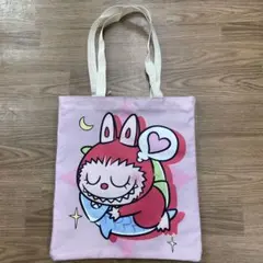 LABUBU ラブブ トートバッグ ファスナー付き A4サイズ可 ポップマート