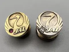 JAL 社章 Yahoo!オークション - JAL 日本航空 社章 バッジ 鶴丸 銀製 金