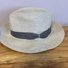美品　マールマール　ストローハット グレー