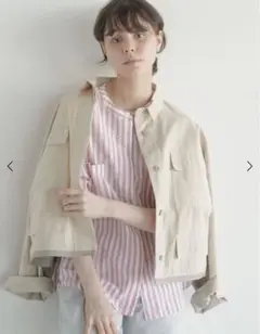 2025SS FIKA. ストライプ　カラーレス　シャツ