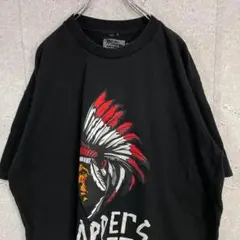ネイティブアメリカン　民族プリント　ブラック　ビックサイズTシャツ2XL