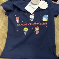 サンリオキャラクター Tシャツ ネイビー 95cm