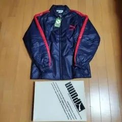 1980年代〜PUMA ウィンドブレーカー ネイビー/レッド 新品 箱付き