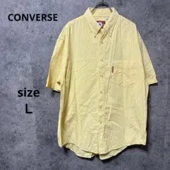 コンバース / シャツ 半袖 チェック柄 ゆったり イエロー L