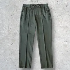 【美品】AOURE アウール マルペンサ スラックス パンツ カーキ(緑) L