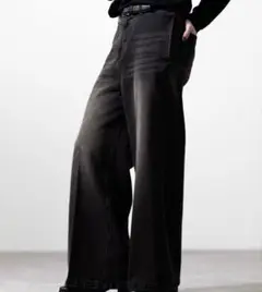 CLEL ヴィンテージデザインフレアデニムパンツ ブラックブラウン S
