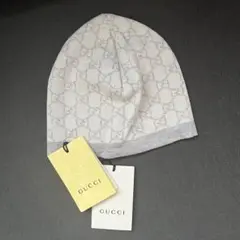 【新品】GUCCIグッチベビー帽子 GGパターン ウール ハットL