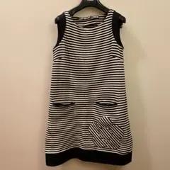 MARY QUANT ボーダーノースリーブ ワンピース