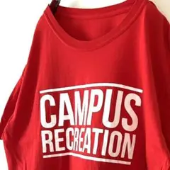 キャンパス レクリエーション 大学 カレッジTシャツ レッド 赤 古着