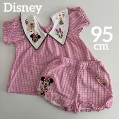 Disney ディズニー　フタフタ　ギンガムチェック　セットアップ　95 春　夏