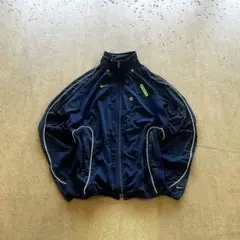 00-90s NIKE 銀タグ　トラックジャケット　y2k テック　ライン　ロゴ