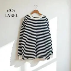 ノアールレーベル【S～M】ロングTシャツ 綿100 ボーダー カジュアルr345