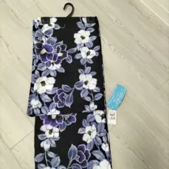 浴衣 黒地に花柄