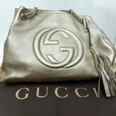 美品 GUCCI ソーホーチェーントートバック