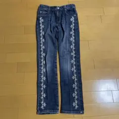 Oririn オリリン　刺繍入りデニムパンツ　140サイズ